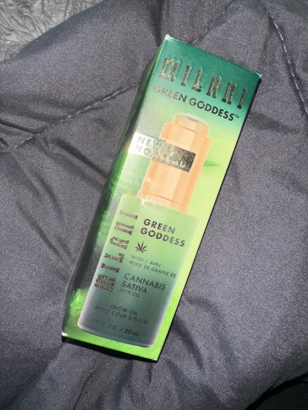 Milani Green Goddess Glow Oil - Black Packaging with White Text